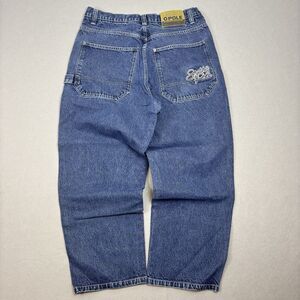 Rocawear Vintage Carpenter Baggy Y2K Denim Jeans Men's Size 34x28 Rare Wide Leg